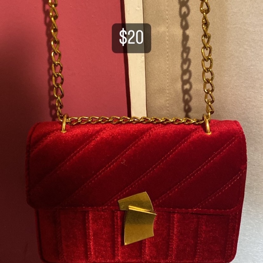 Cross body red Satchel